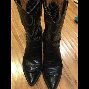 Justin lizard skin cowboy boots men’s 8.5